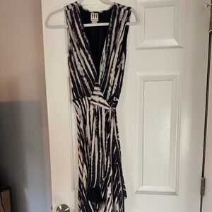 Haute Hippie Silk Wrap Midi Handkerchief dress